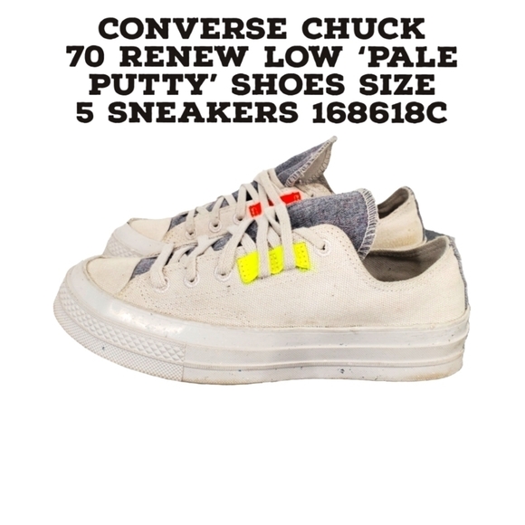 Converse Chuck 70 Renew Low 'Pale Putty' Shoes Size 5 Sneakers 168618C - Picture 1 of 13